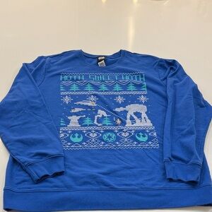 Star Wars Hoth Sweet Hoth Blue Crewneck Sweater. Size 2XL